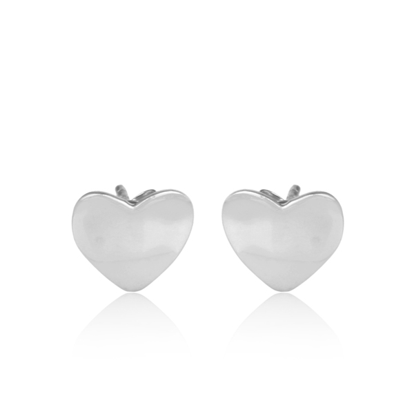 Silver 925 heart studs