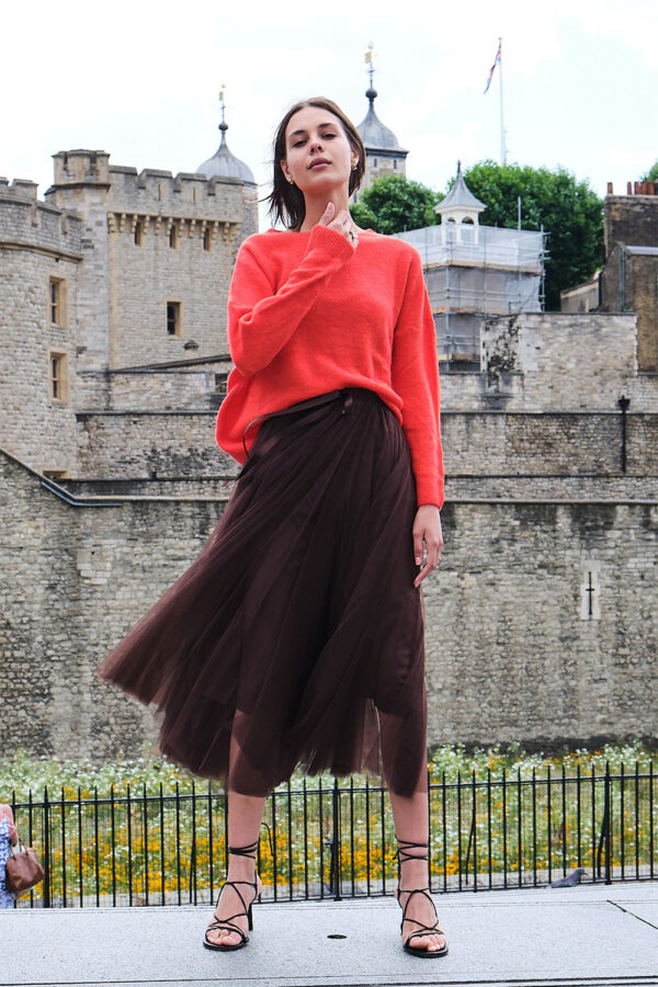 Y London tulle skirt in Brown