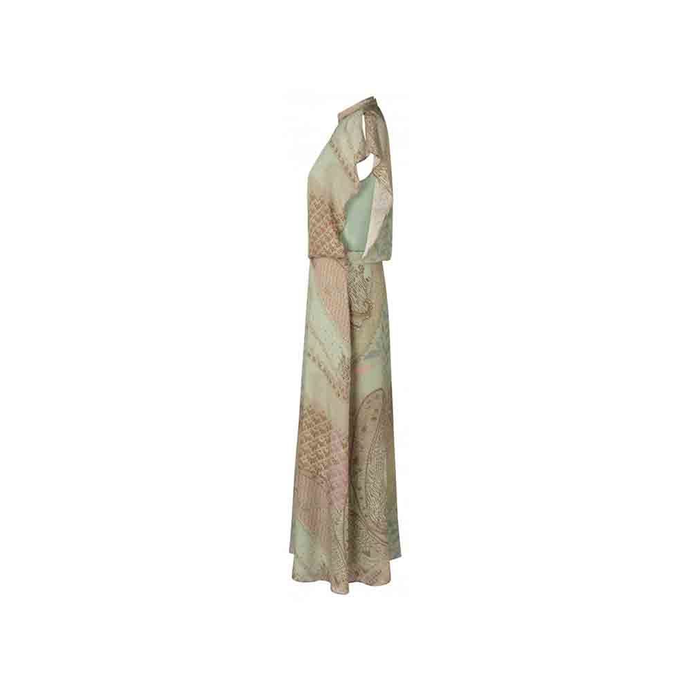 YAYA Printed High Neck Chiffon Dress 1801327 113 3