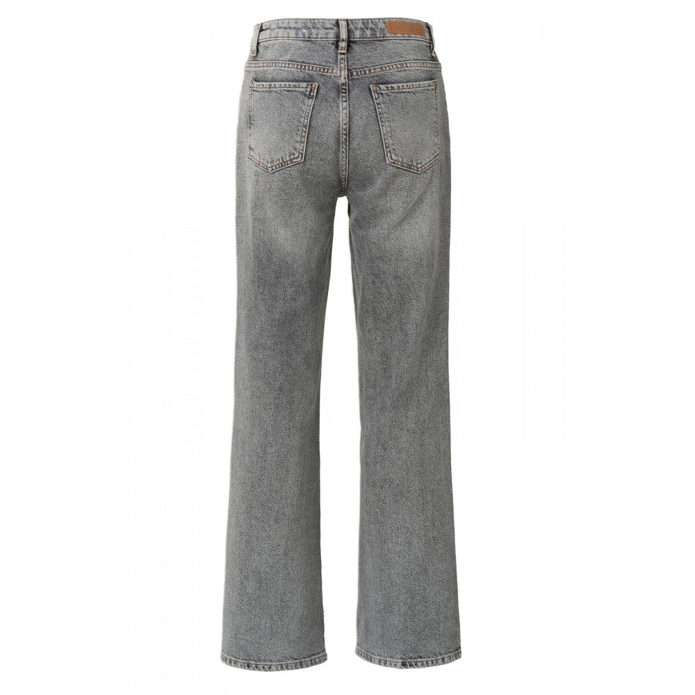 YAYA back wide flare denim with high waist and pockets in length 32