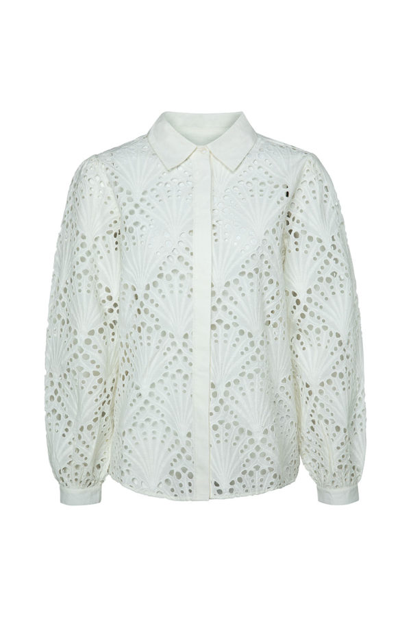 YAYA brodiery angliese white cotton blouse 1101276 213