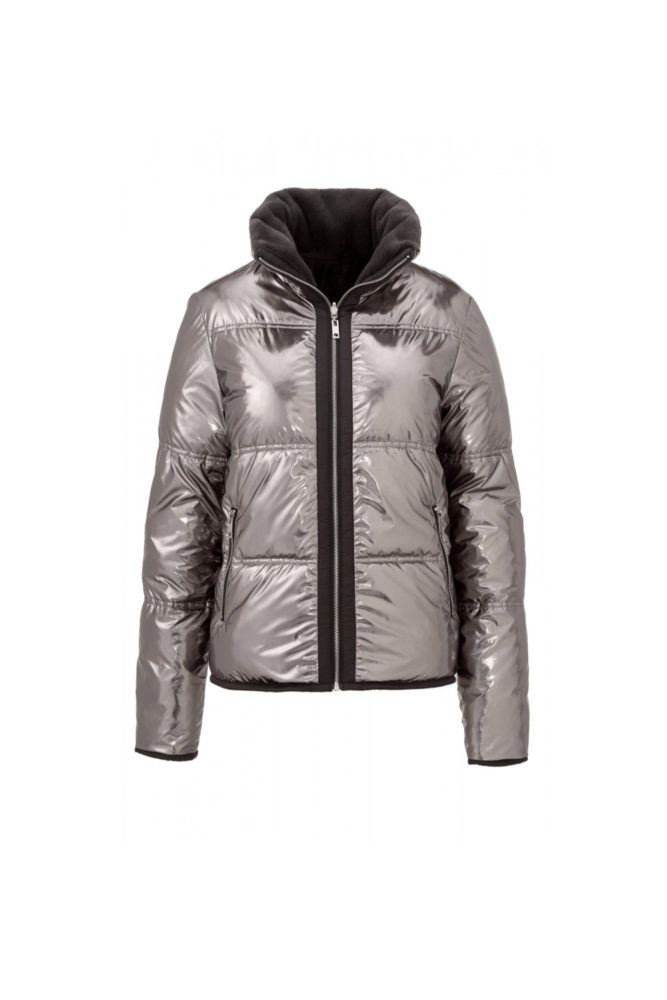 YAYA reversable puffer jacket metalic