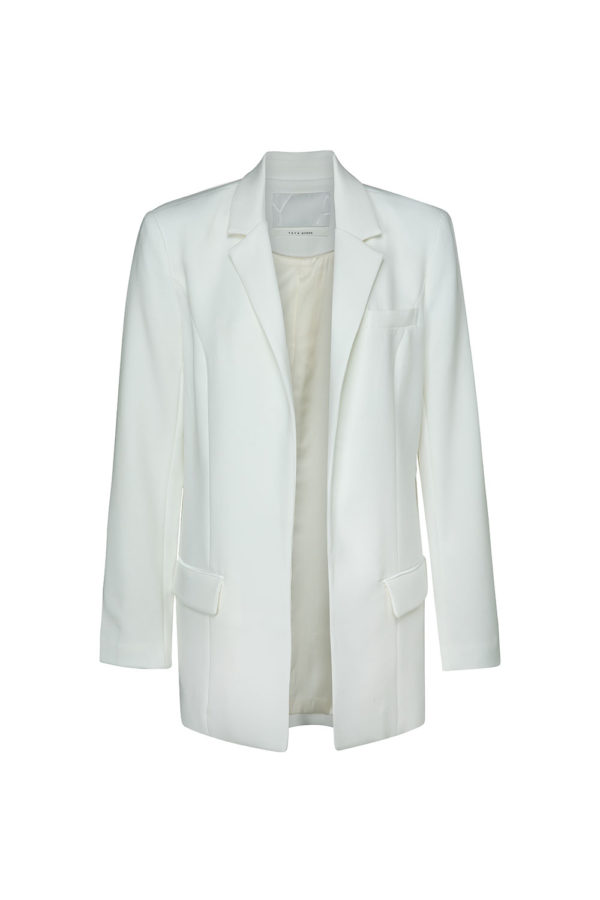 YAYA white woven blazer 1501105 213