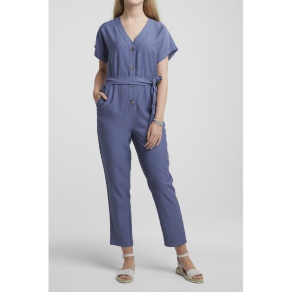 YAYA woven jumpsuit with buttons