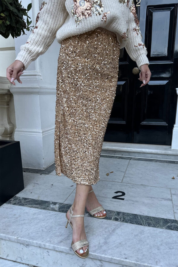 YLondon gold glitter skirt