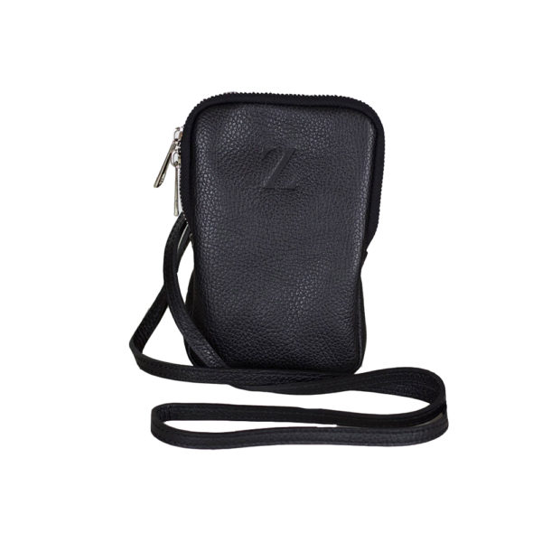 Zepher Mini Leather Cross Body Bag black
