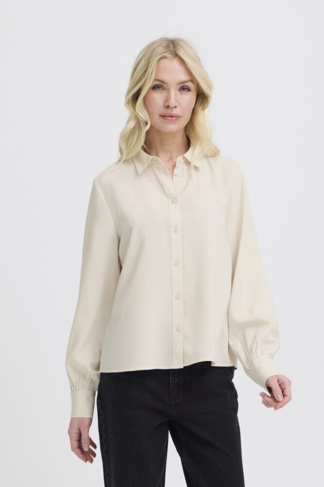 b.young byfaduma cream shirt