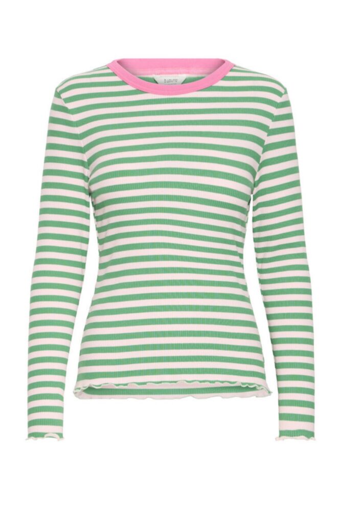 b.young bysinne green stripe t shirt1