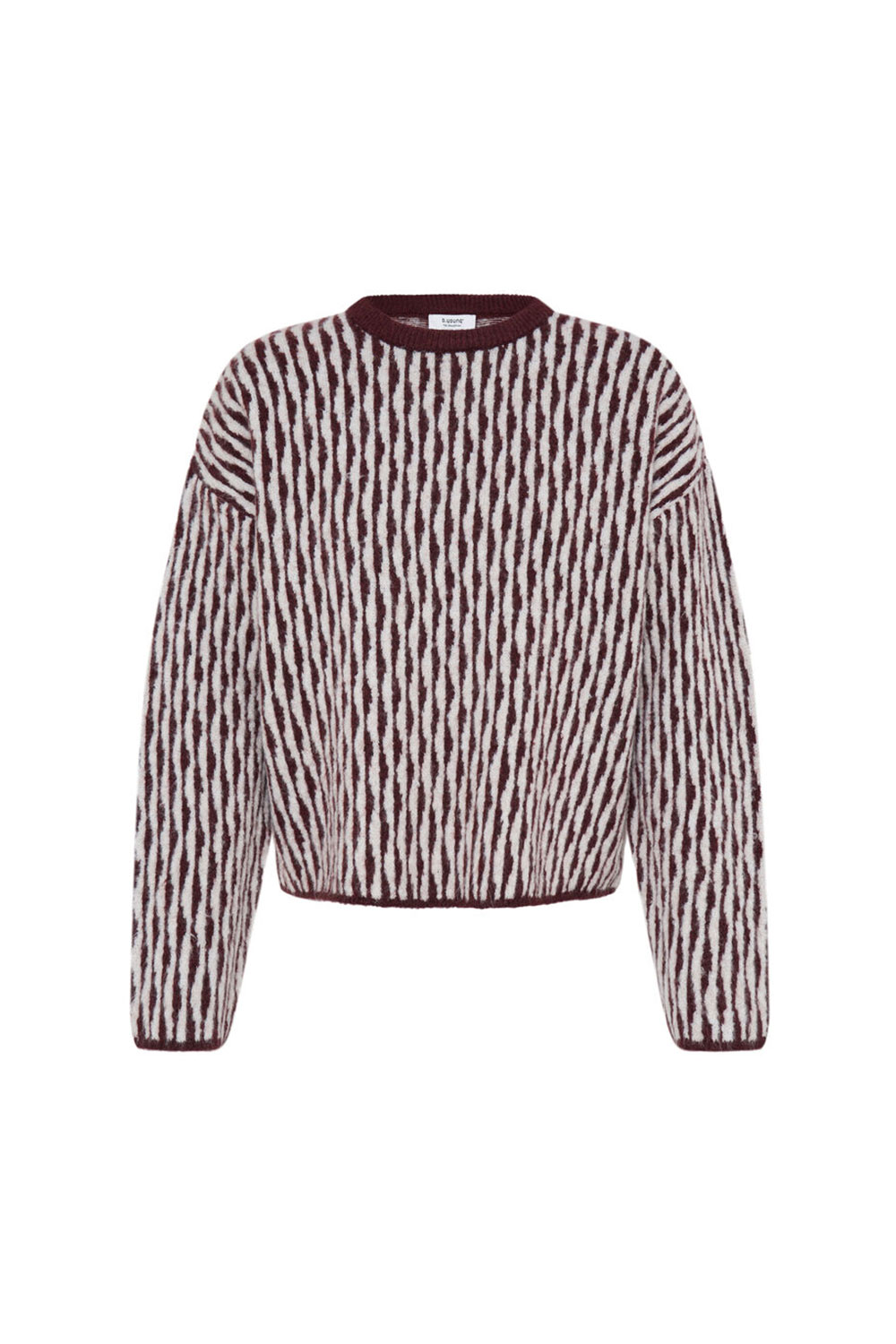 b.young figbrown patterned jumper
