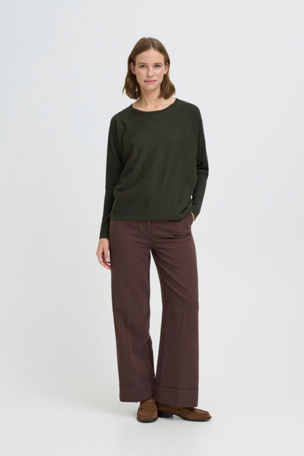 be.young dark green batwing jumper