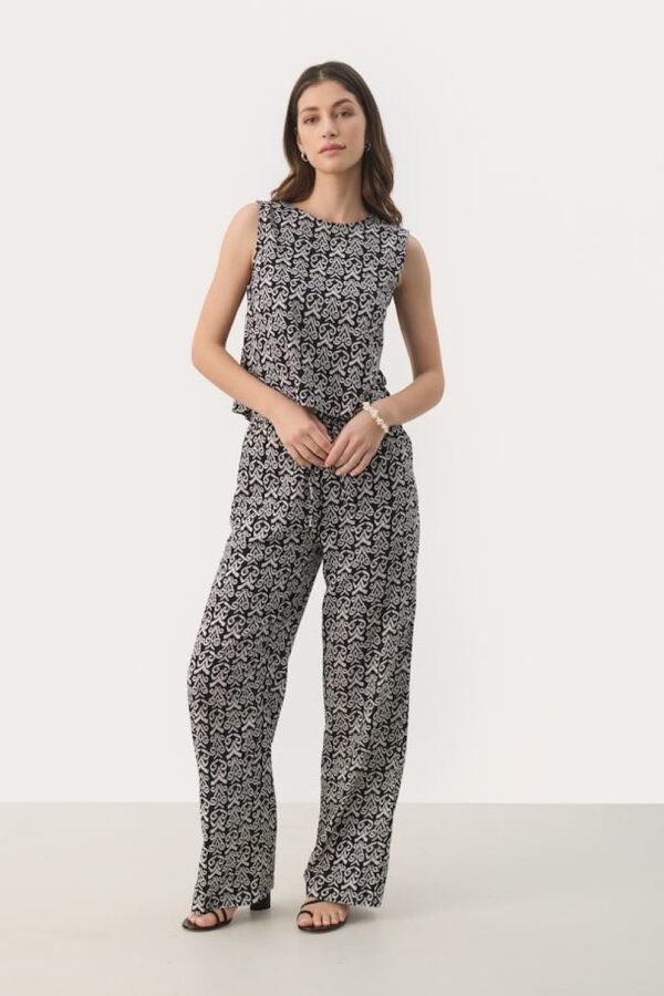black small graphic print gabrella trousers part two