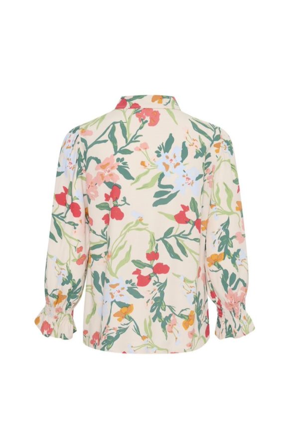 blooming dahlia painted flower nevinpw shirt with long sleevegallery1a