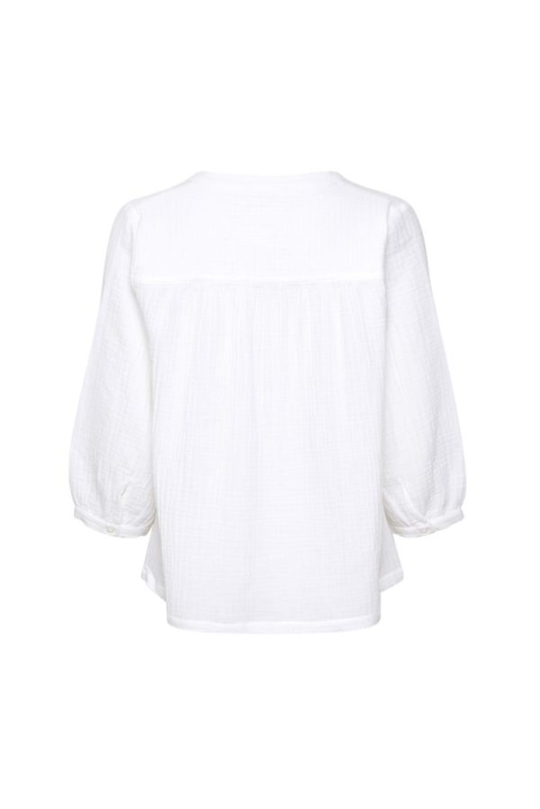 bright white paripw blouse with short sleevegallery1