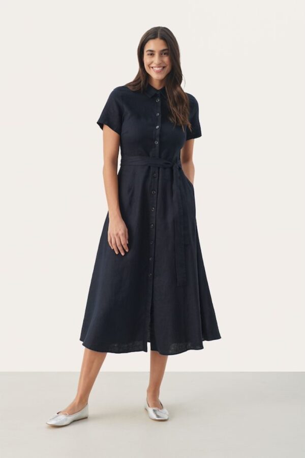 dark navy eflinpw shirt dress part two