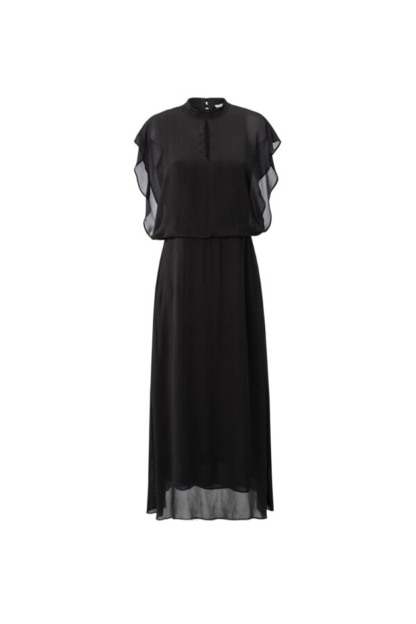dress with high neck and cap sleeves in flowy fit phantom yaya2
