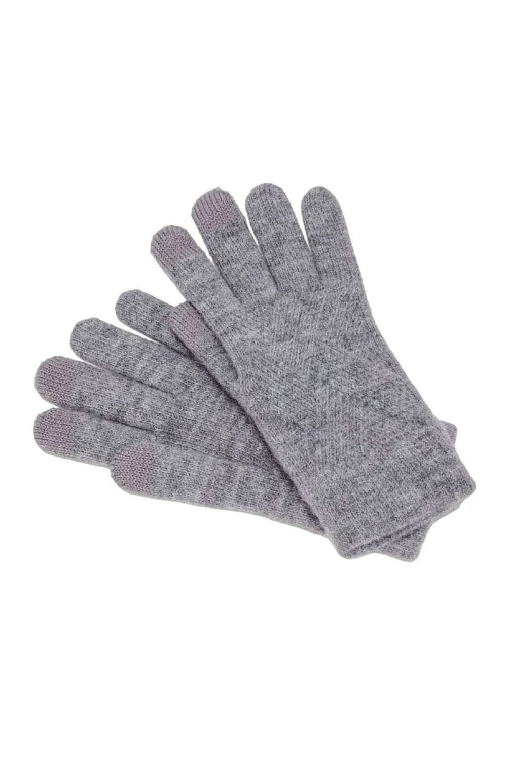 elie beaumont knitted weave gloves grey
