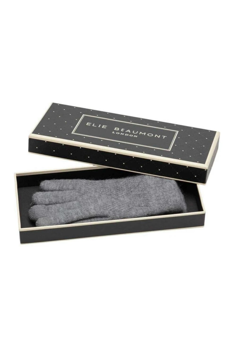 elie beaumont knitted weave gloves grey1