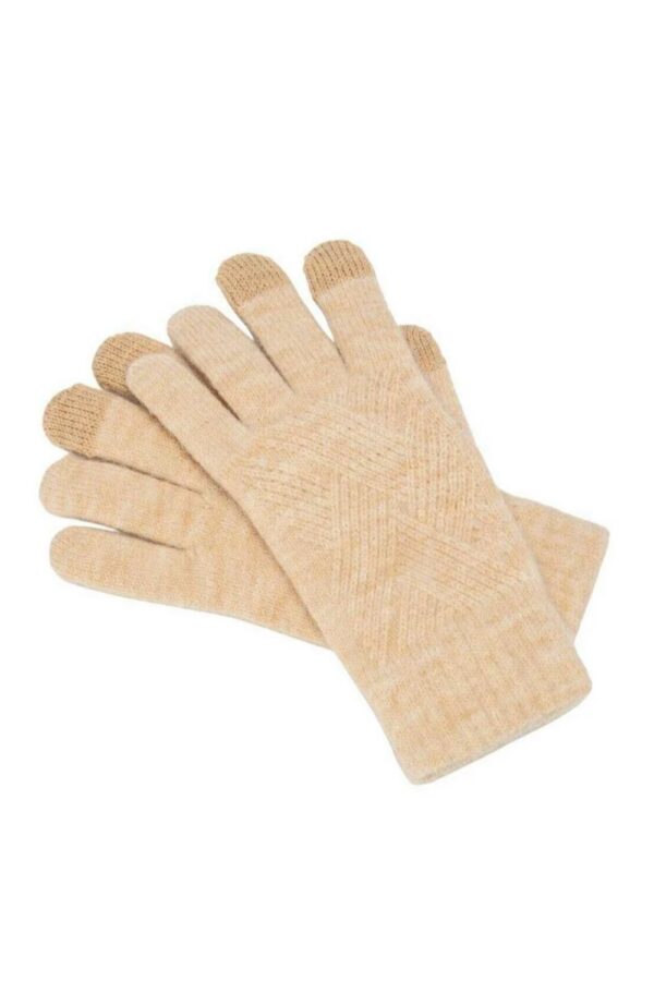 elie beaumont knitted weave gloves oat beige