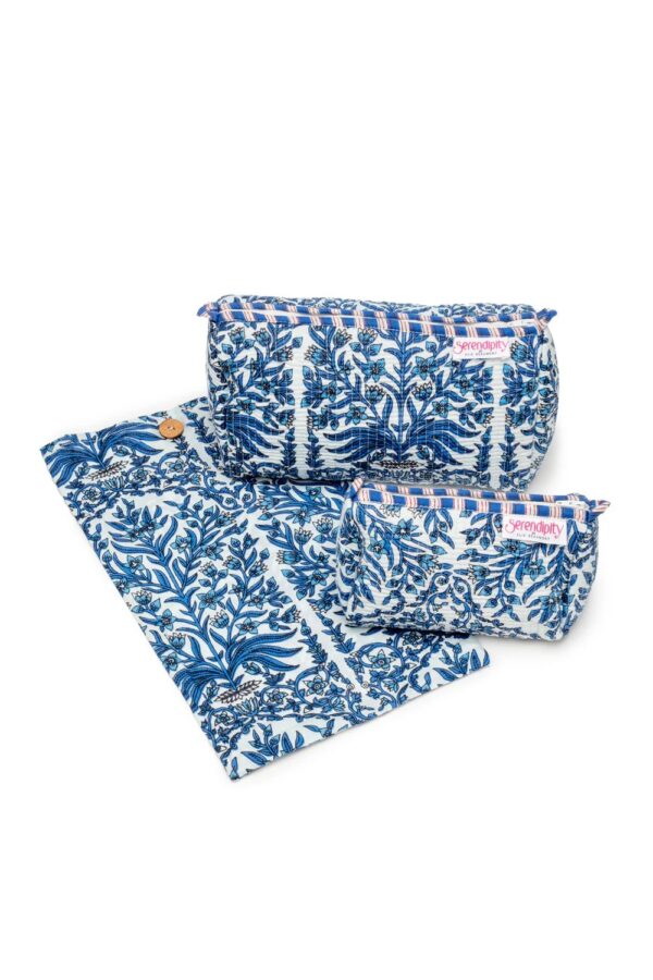 elie beaumont serendipity cosmetic bags blue reef