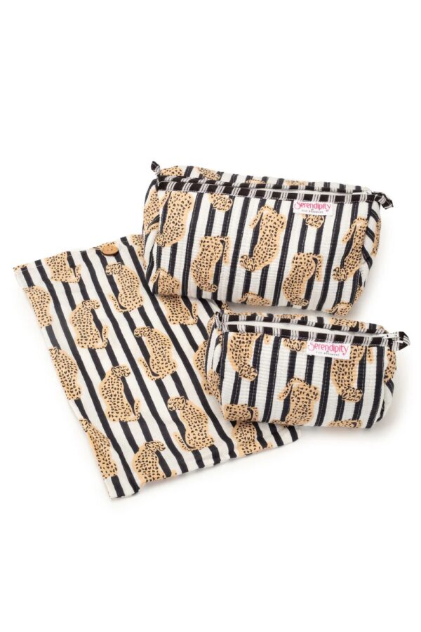 elie beaumont serendipity cosmetic bags leopard