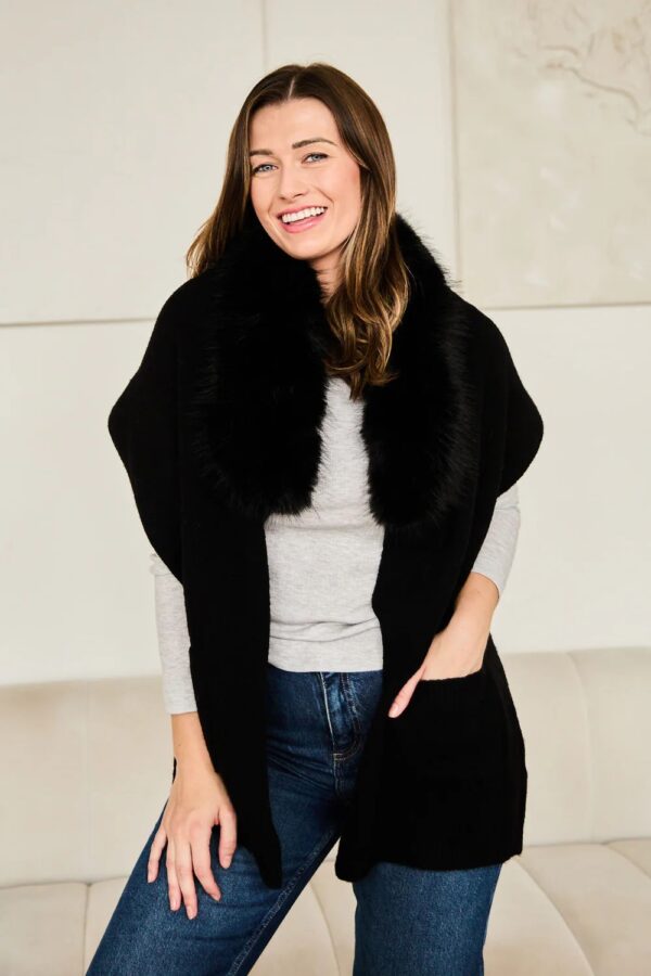 elie beaumont winter stole black