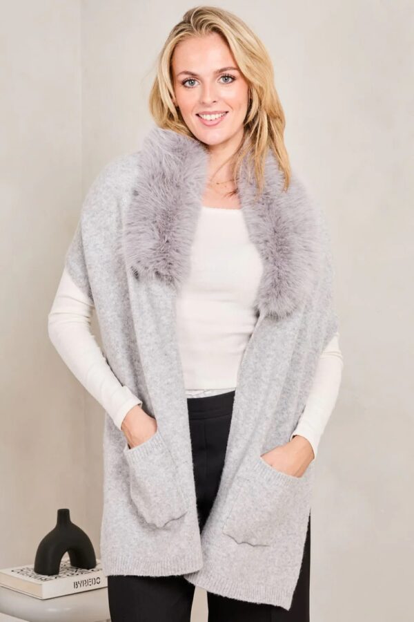 elie beaumont winter stole grey