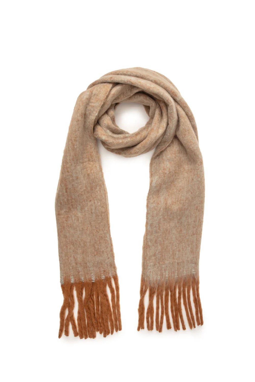 elie beaumont winter tonal scarf camel1