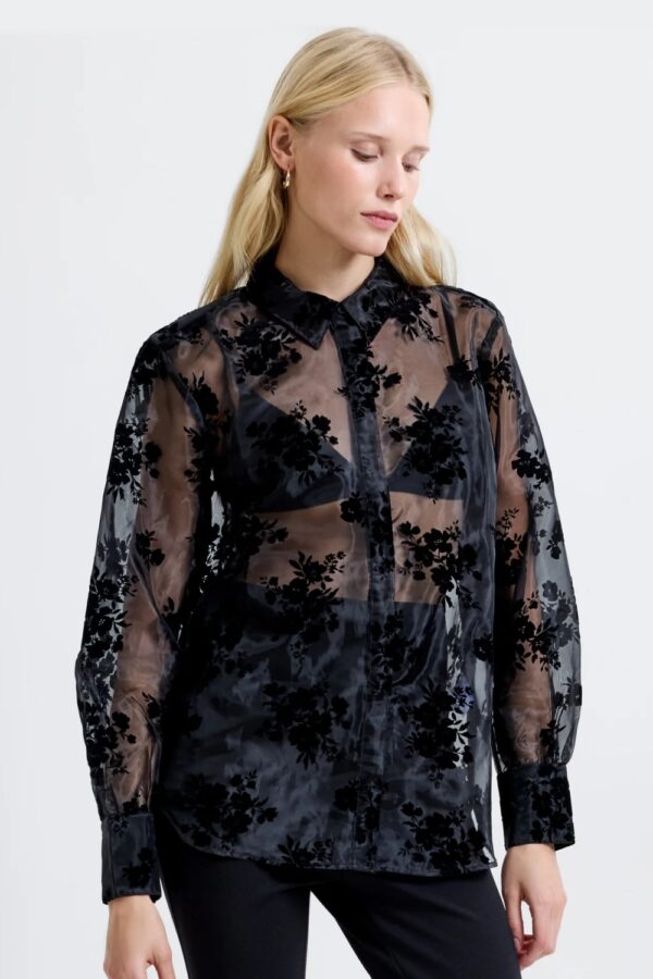 french connection mika flocked shirt 72ZND