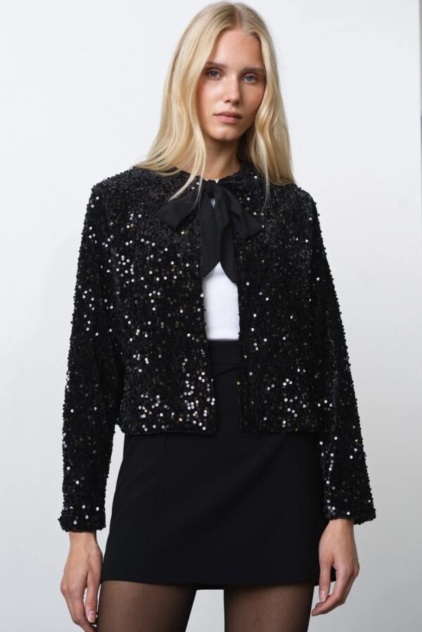 french connection monet sequin cardigan 76ZNV