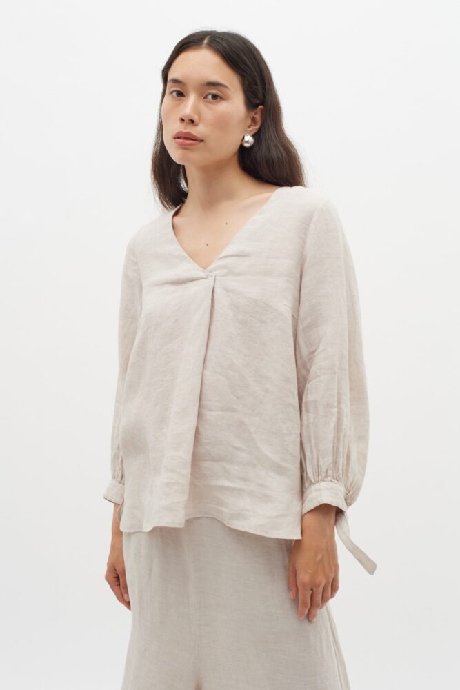 haze melange ezra linen blouse inwear