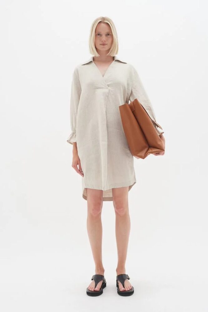 haze melange pegiw linen dress inwear