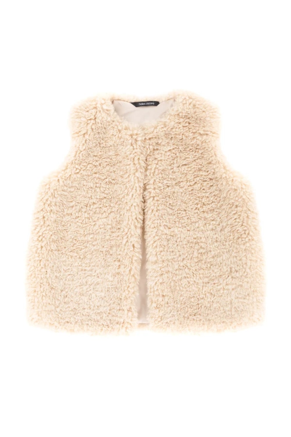 helen moore faux sheepskin gillet cream1