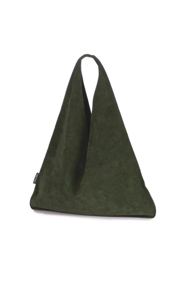 helen moore khaki suede triangle bag1