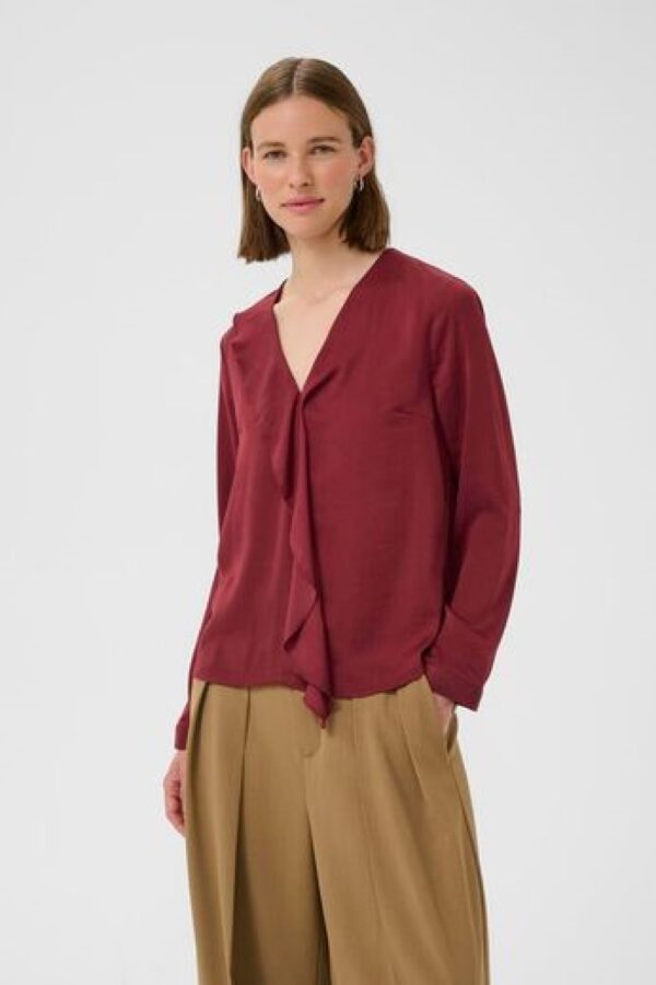 inwear auda red blouse