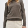 inwear brown melange lukka rollneck cashmere pullover