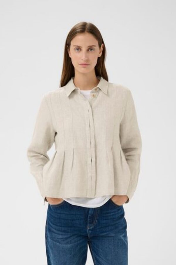 inwear dilana linen shirt ecru