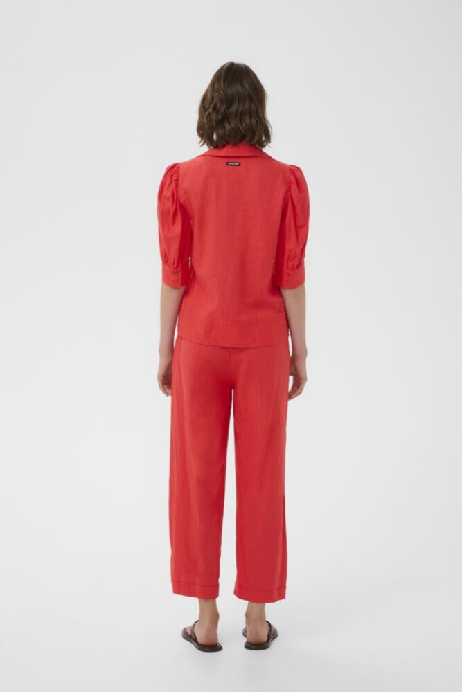 inwear edith linen blouse red2