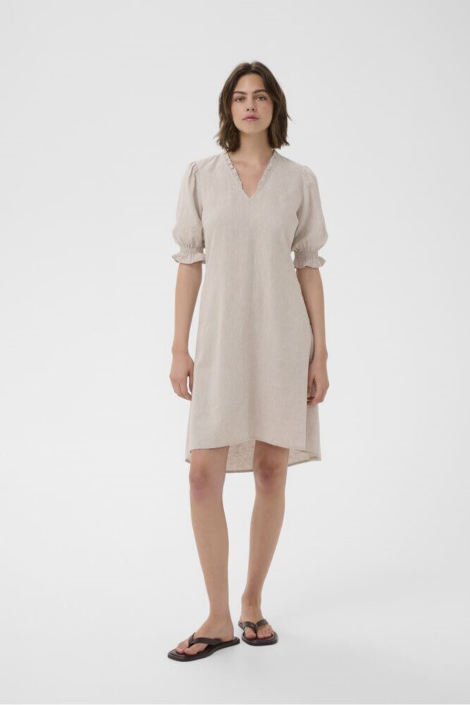 inwear edith rigitta dress ecru
