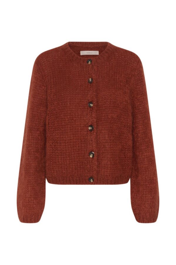 inwear jetra cardigan red ochre