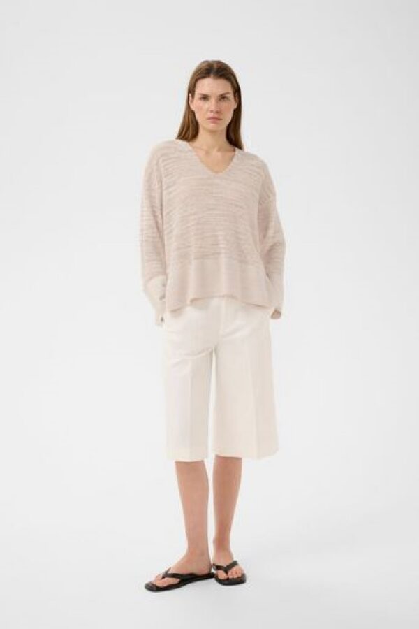 inwear nita v neck jumper ecru