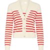inwear wallis red stripe cardigan