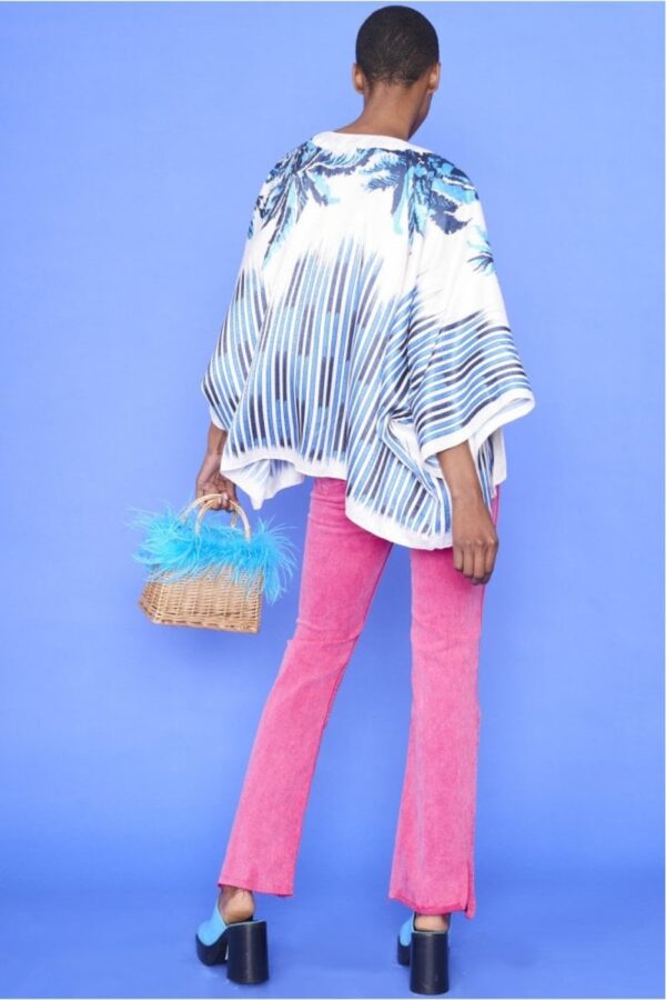 jayley silk blend abstract print kimono1