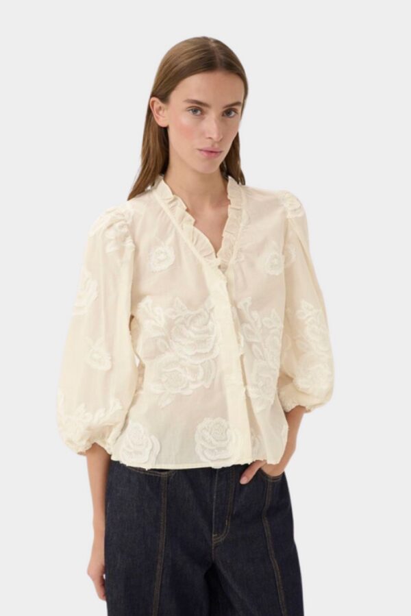 karen by simonsen ermine shirt egret