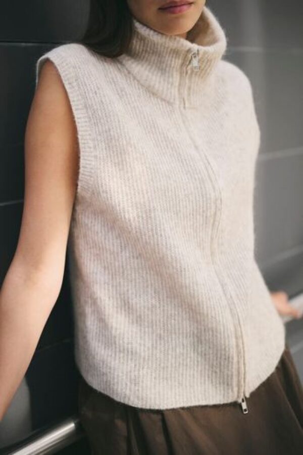 karen by simonsen zelda knitted waistcoat