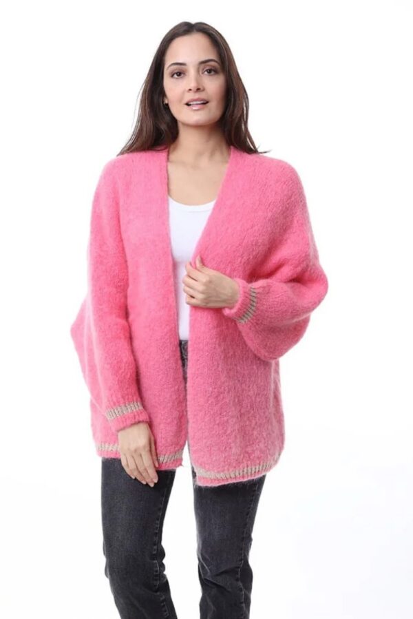 kris ana mohair cardigan pink