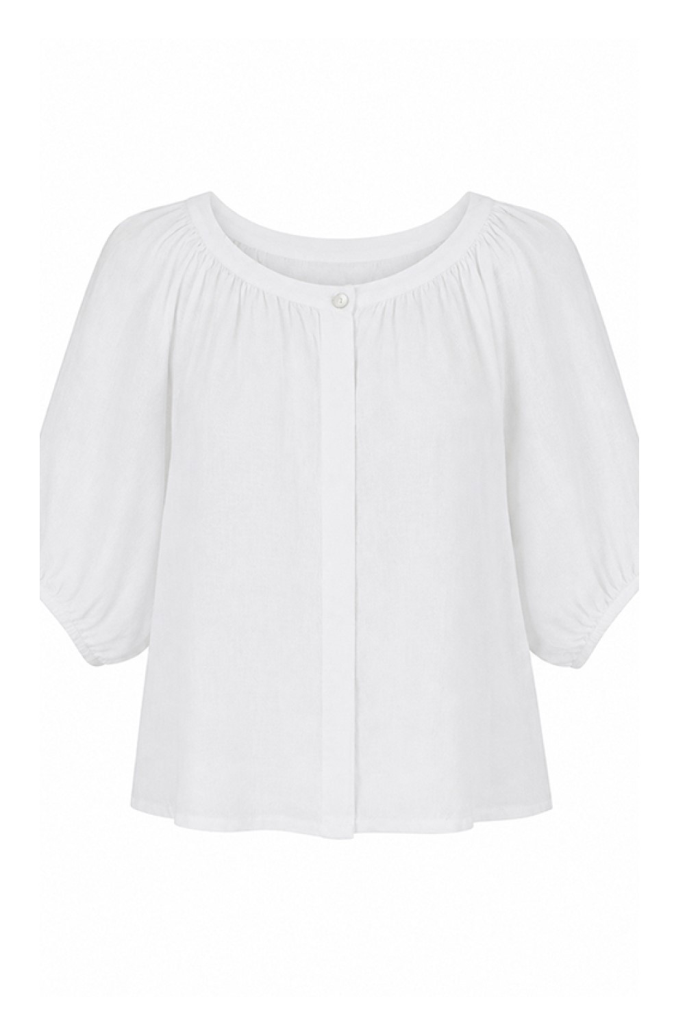 luella Aurelie linen Top White