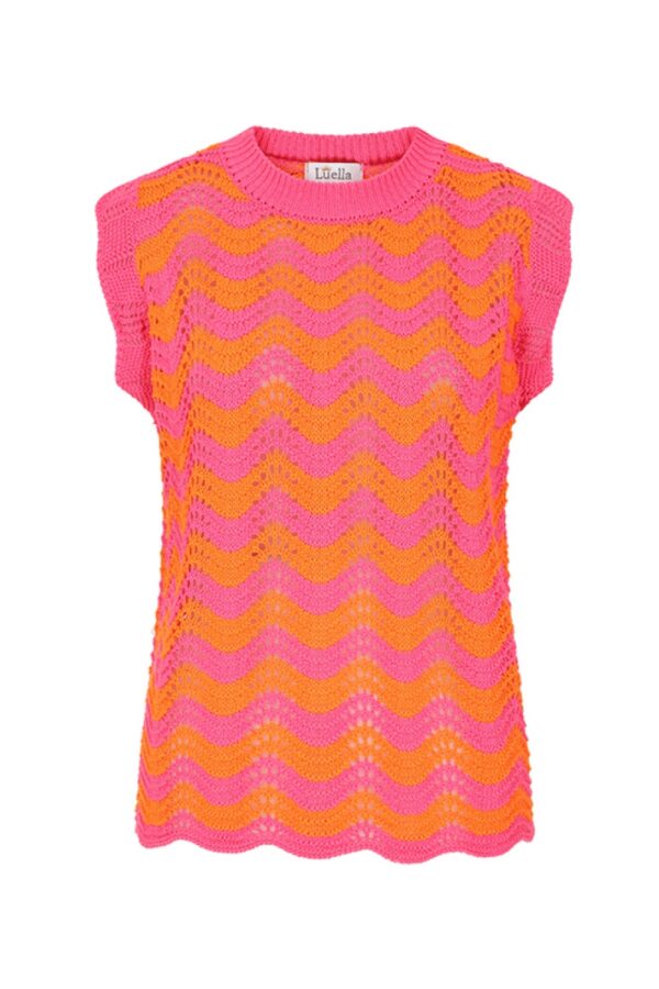 luella Callista crochet vest pink orange1
