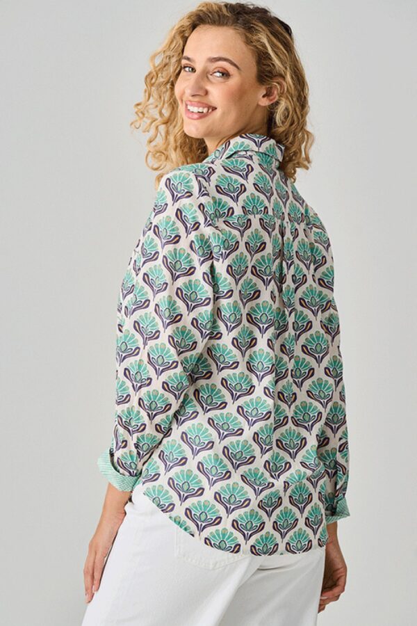 luella Cambric Shirt green1