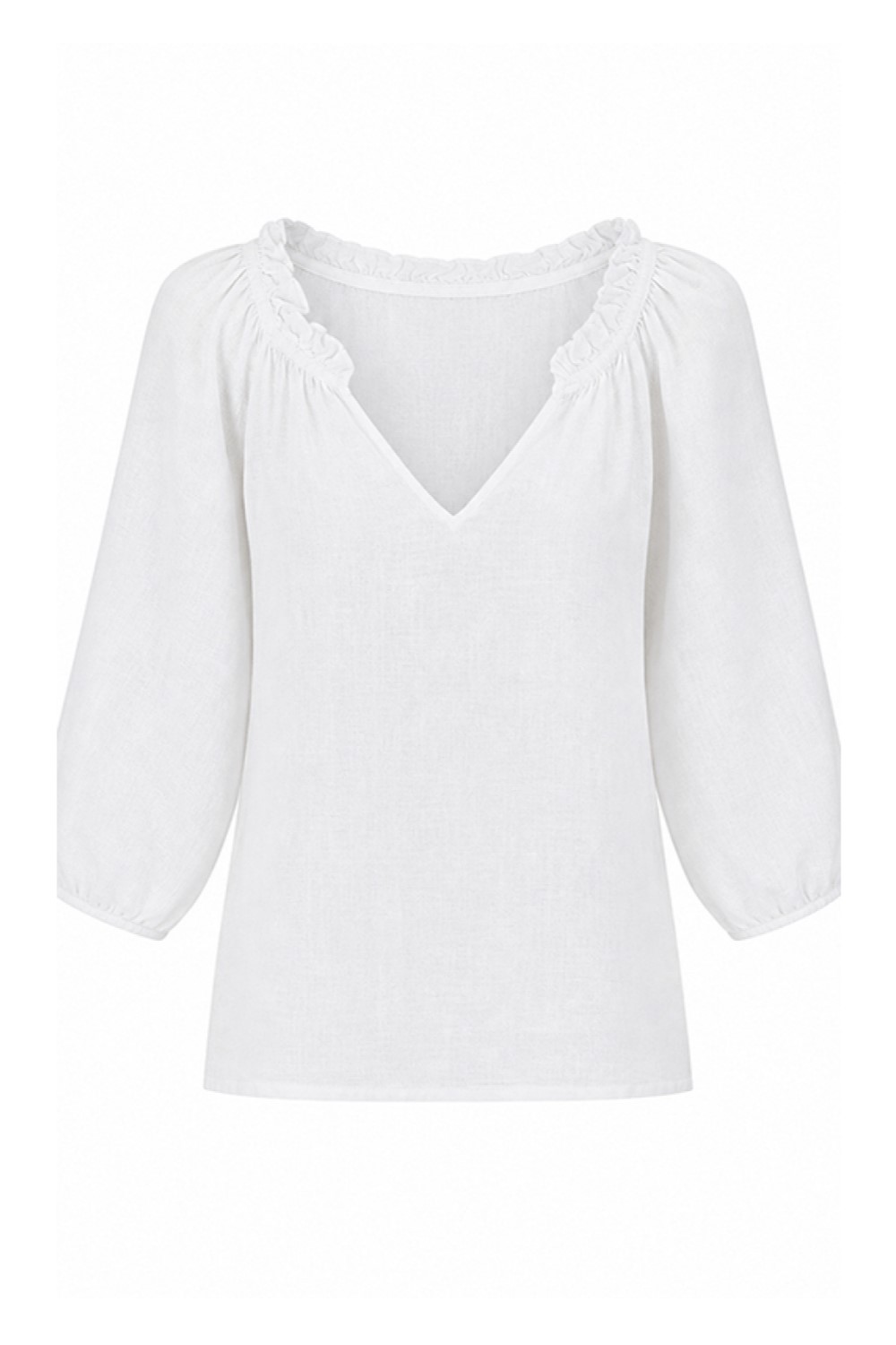 luella Margaux linen Top White