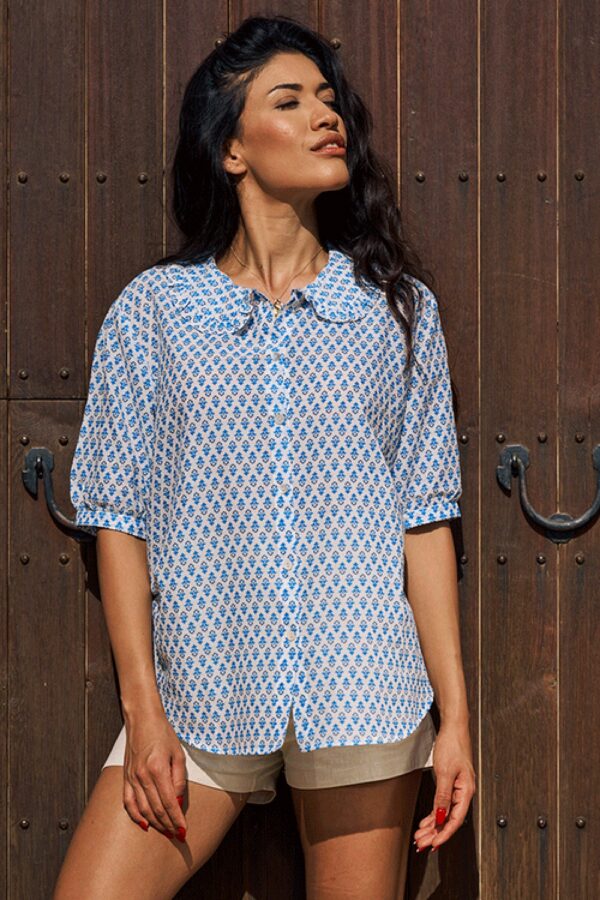 luella Marseille Blouse Blue